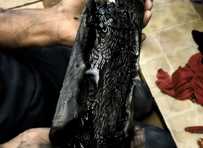Broken building pipe.